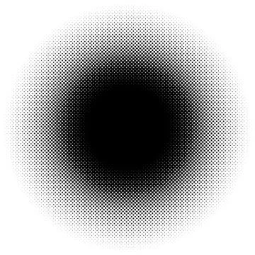 Halftone element, circular halftone pattern. Specks, halftone circle gradient 스톡 일러스트
