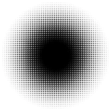 Halftone element with square or triangle instead of circles Stock Illustration