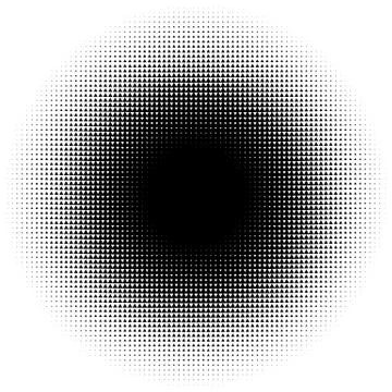 Halftone element with square or triangle instead of circles Stock Illustration