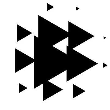 Halftone element with square or triangle instead of circles Illustrazione stock