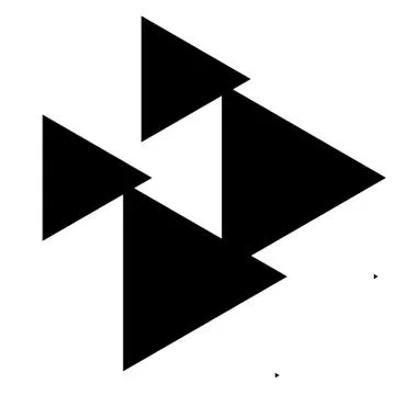 Halftone element with square or triangle instead of circles Illustrazione stock