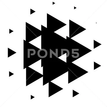 Halftone element with square or triangle instead of circles 库存插图