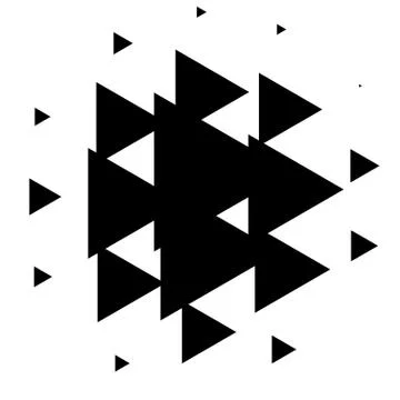 Halftone element with square or triangle instead of circles 스톡 일러스트