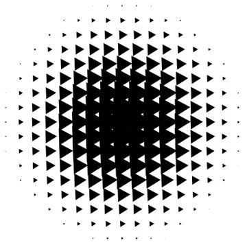 Halftone element with square or triangle instead of circles Stock Illustration