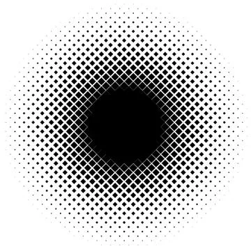 Halftone element with square or triangle instead of circles Stock Illustration