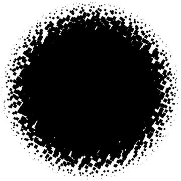 Halftone element with square or triangle instead of circles Illustrazione stock