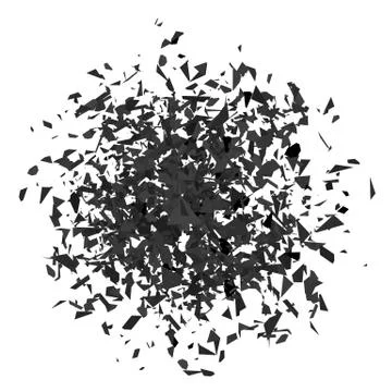 Halftone Explode Flash, Cartoon Explosion, Dotted Star Burst Isolated on White Stock Illustration