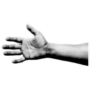 Halftone eye. Collage design element in trendy magazine style. Vector illustr Stock Illustration