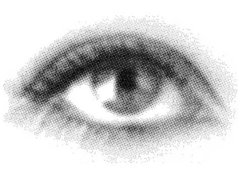 Halftone eye Stock Illustration