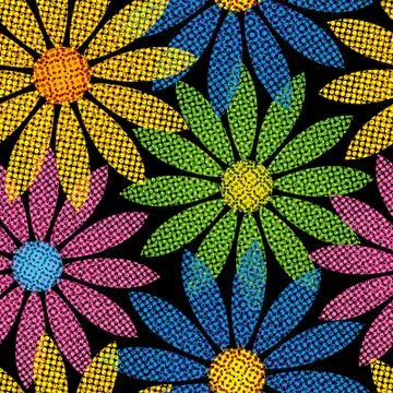 Halftone flower background 库存插图