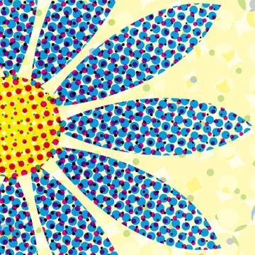 Halftone flower Illustration