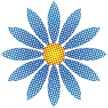 Halftone flower 스톡 일러스트