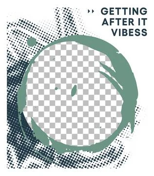 Halftone Frame Vector Social Media Template Stock Illustration