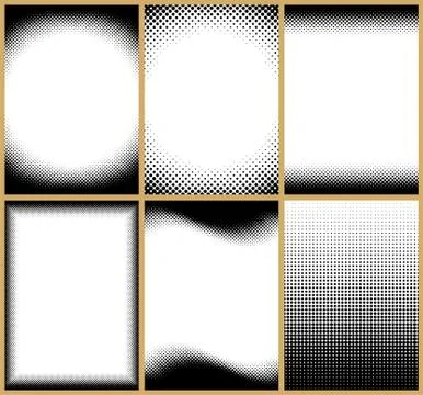 Halftone Frames Stock Illustration