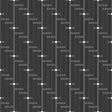 Halftone geometric line seamless pattern. Vector monochrome texture illustrat Stock Illustration