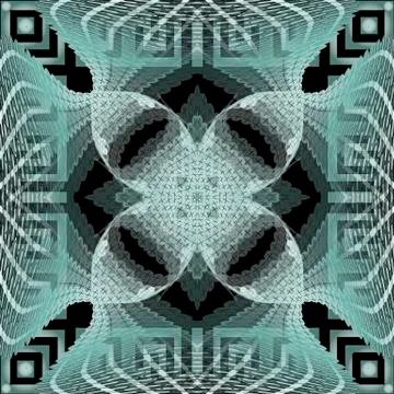 Halftone geometric vector seamless pattern. Greek style patterned modern イラスト素材