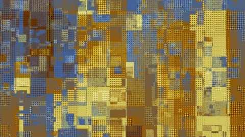 Halftone glitch art pattern, loopable digital print error disruption, abstract Stock Footage 331684635