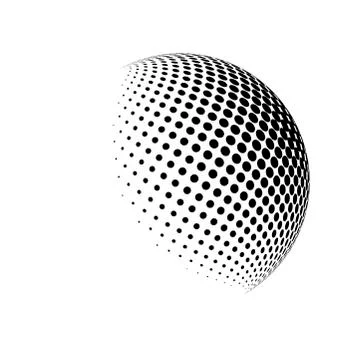 Halftone globe logo  vector symbol icon design. Stock Illustration