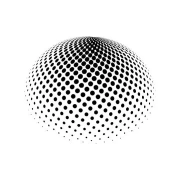 Halftone globe logo  vector symbol icon design. Stock Illustration