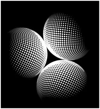 Halftone globe, sphere vector logo symbol, icon, design. abstract dotted glob イラスト素材