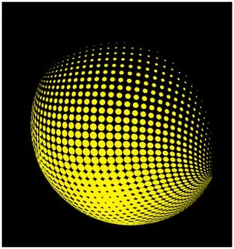 Halftone globe, sphere vector logo symbol, icon, design. abstract dotted glob イラスト素材