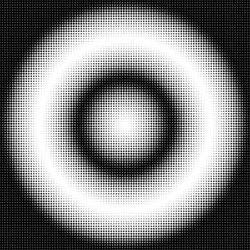 Halftone gradation / gradient pattern, abstract geometric pointillist texture Stock Illustration