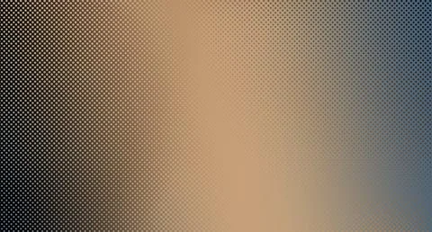 Halftone gradient background with small dots in shades of brown and blue colo Stock Illustration
