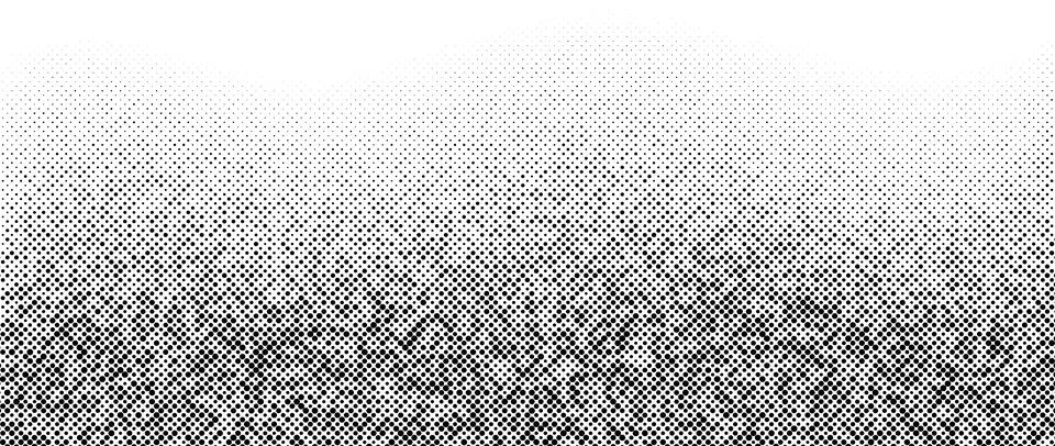 Halftone gradient. Faded dotted texture. Grunge grit noise background. Black Stock Illustration