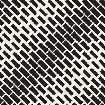 Halftone Gradient Mosaic Lattice. Vector Seamless Black and White Pattern Stockillustratie