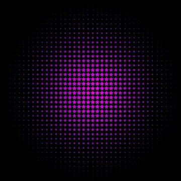 Halftone gradient pattern with blue and pink stars. Minimalism vector. Back.. 스톡 일러스트