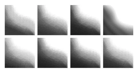 Halftone gradient pattern gradation backgrounds イラスト素材