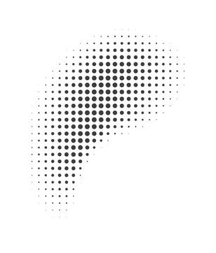 Halftone gradient shapes. Dots comic effect. Vector illustration 库存插图