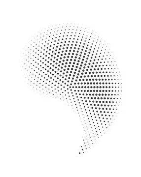 Halftone gradient shapes. Dots comic effect. Vector illustration Stock Illustration