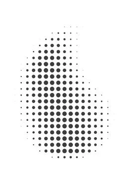 Halftone gradient shapes. Dots comic effect. Vector illustration Stock Illustration