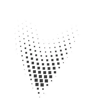 Halftone gradient shapes. Dots comic effect. Vector illustration Illustrazione stock