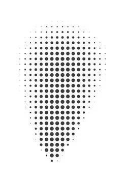 Halftone gradient shapes. Dots comic effect. Vector illustration 库存插图