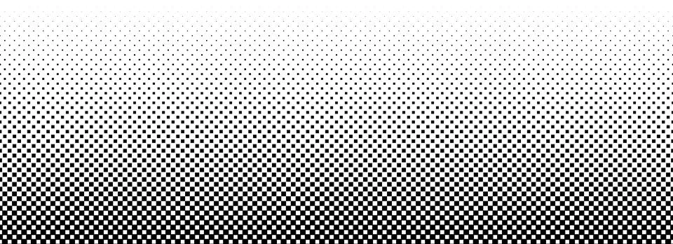 Halftone gradient texture background. Black and white squared pixels. Faded Stock Illustration