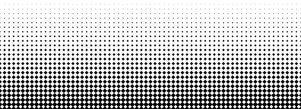 Halftone gradient texture background. Diamond dot faded gradation wallpaper Stock Illustration