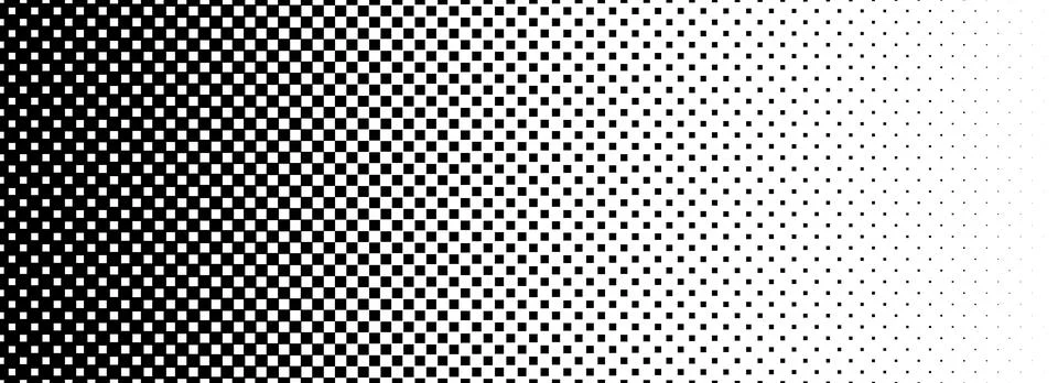 Halftone gradient texture background. Faded checkered gradation wallpaper. Black Stock Illustration