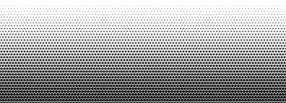 Halftone gradient texture background. Faded pixelated gradation wallpaper. Black Stock Illustration
