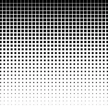 Halftone graphics with squares, monochromatic abstract element Stockillustratie