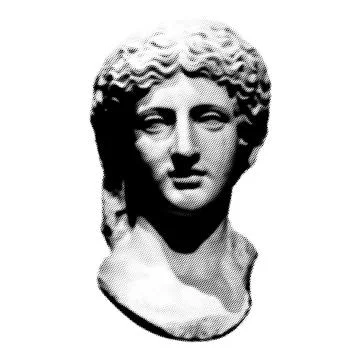 Halftone Greece modern statue. Collage design element in trendy magazine styl イラスト素材