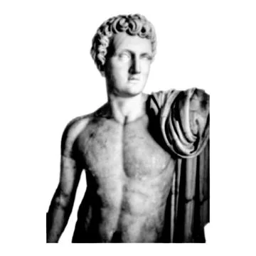 Halftone Greece modern statue. Collage design element in trendy magazine styl イラスト素材