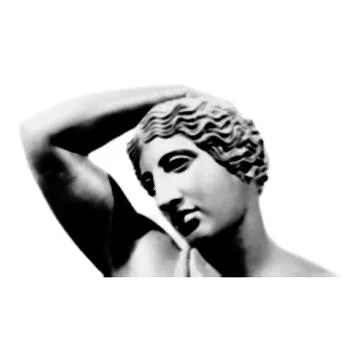 Halftone Greece modern statue. Collage design element in trendy magazine styl Stock Illustration
