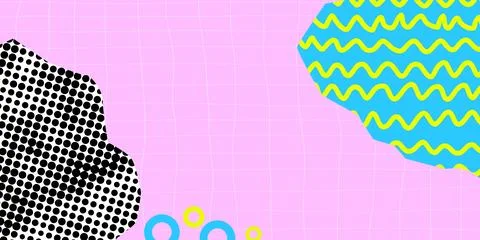 Halftone grid background with abstract multicolor geometric design. Dotted .. Stock Illustration