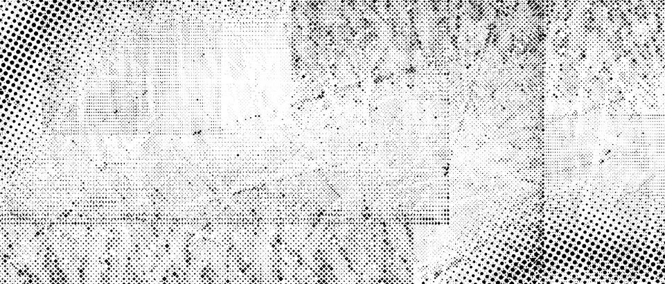 Halftone grunge punk texture. Distorted rough dirty scratches and splashes Stock Illustration