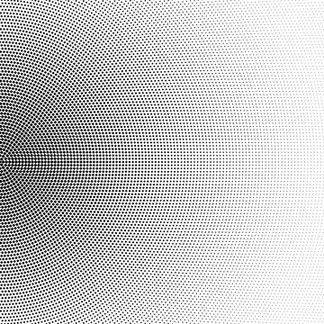 Halftone half circle made of squares Stockillustratie