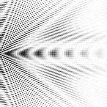 Halftone half circle made of triangles Stockillustratie