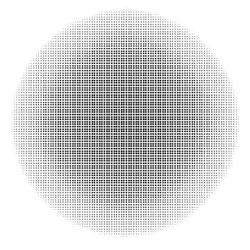 Halftone Halftone Circle Texture Isolated on White Background Copyright: x... Foto stock