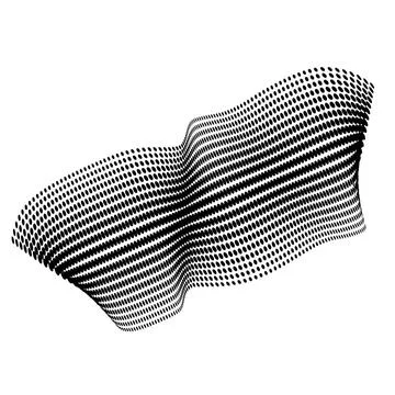 Halftone Halftone Decorative Wave Line on White Background Copyright: xZoo... Stock Photos